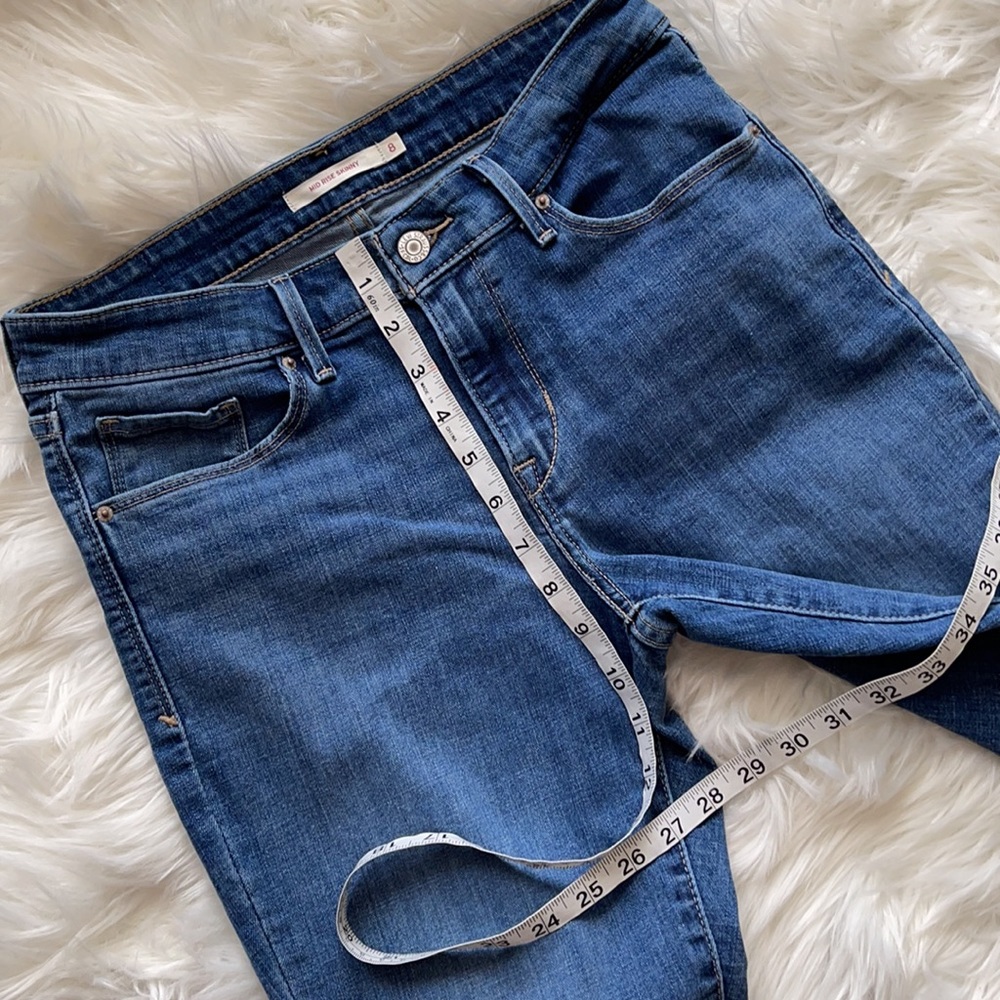 Levi’s Mid Rise Skinny Ruffle Hem Jeans Size 8 - Picture 13 of 14